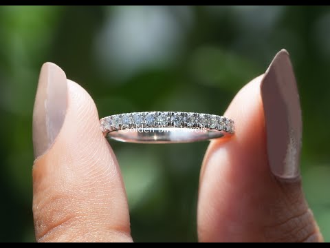 [YouTube Video Of Round Cut Half Eternity Wedding Band]-[Golden Bird Jewels]