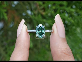 YouTube Video Of Oval Cut Moissanite Engagement Ring