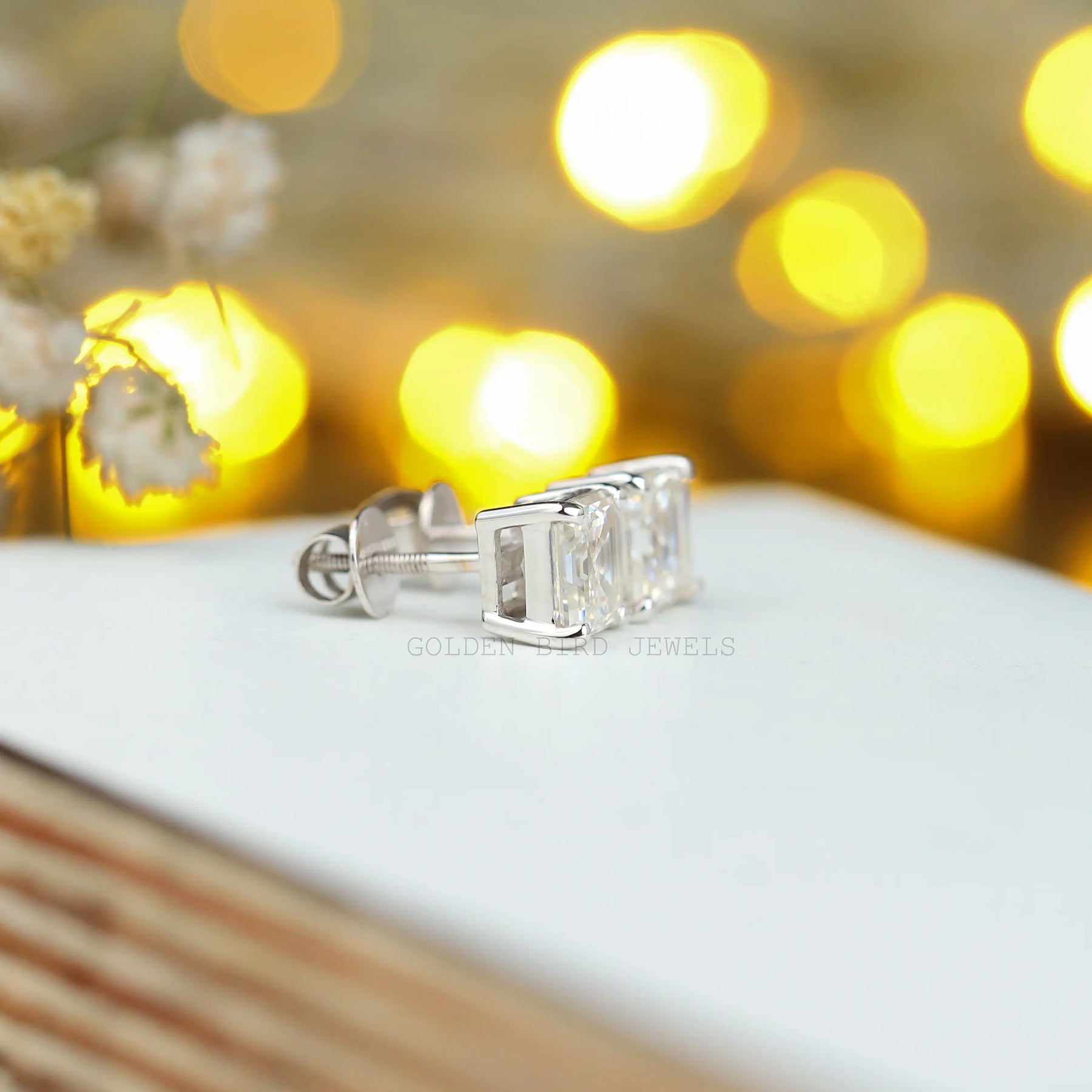 Asscher cut diamond earrings 2025 2 carat