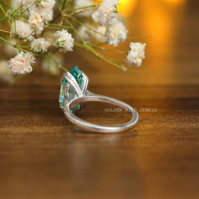 [Dutch Marquise Cut Solitaire Moissanite Engagement Ring]-[Golden Bird Jewels]
