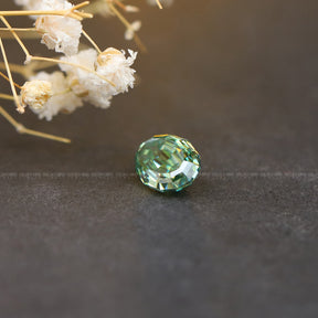 Side View Of Step Cut Oval Loose Moissanite 
