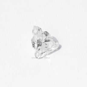 Front view of the Buddha Cut Antique Moissanite Loose Stone In White