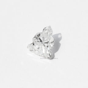 Front view of the Buddha Cut Loose Moissanite Stone In White