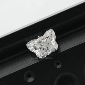 take a look of colorless with brilliant shine of antique butterfly cut moissanite gemstone