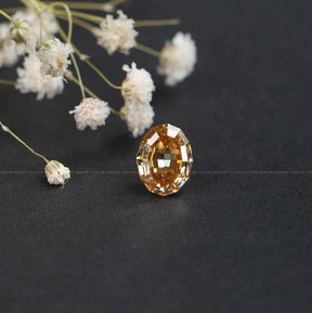 [Champagne Step Cut Loose Stone]-[Golden Bird Jewels]