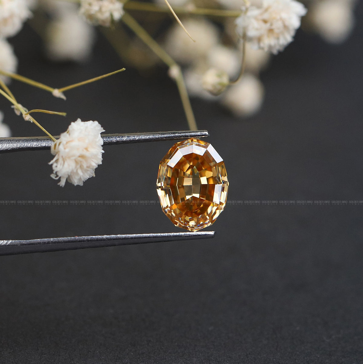 [Moissanite Step Cut Oval Loose Stone]-[Golden Bird Jewels]