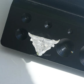 2.40 carat antique bull face cut moissanite loose stone