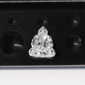 View of Colorless Buddha Cut Antique Loose Stone In White 