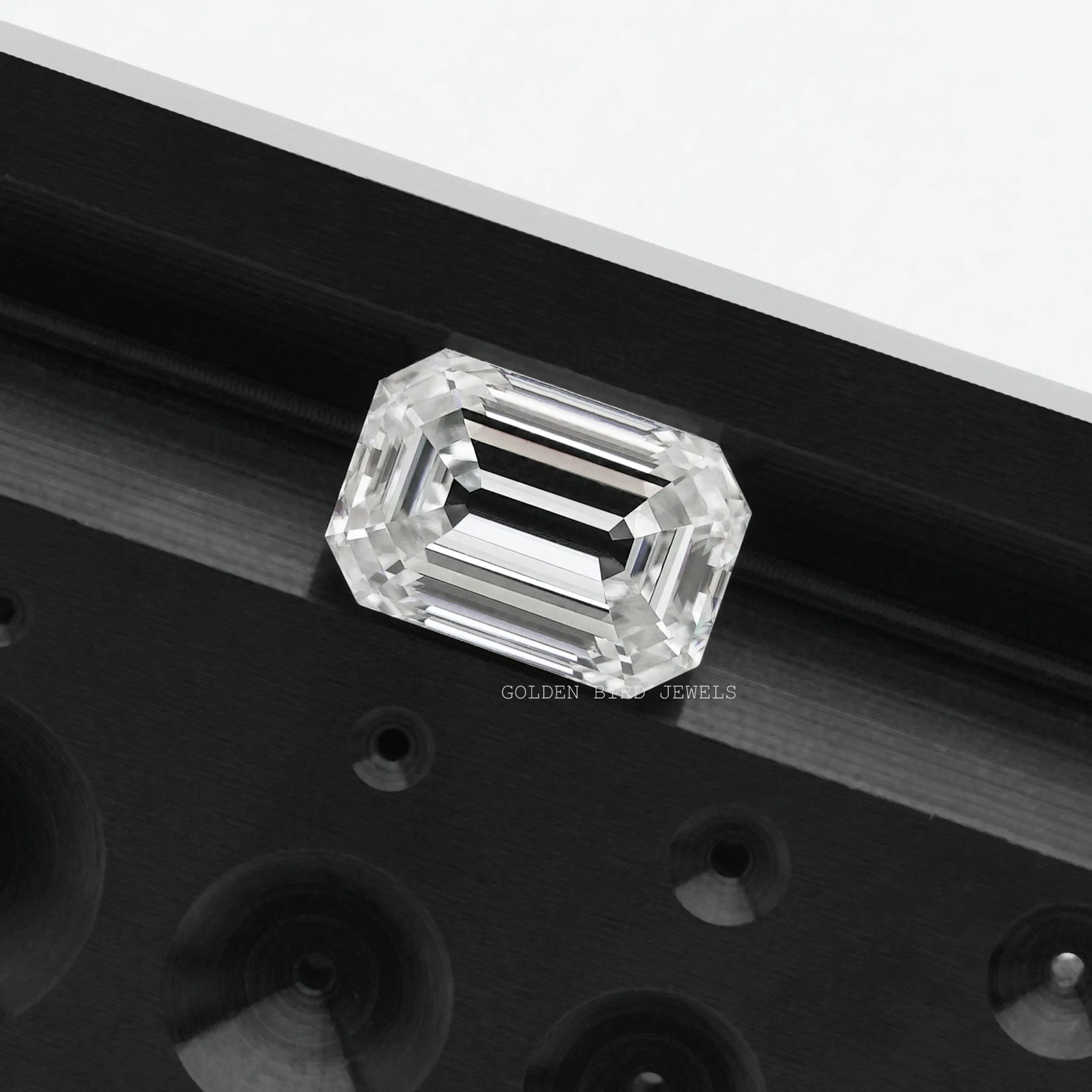 [Moissanite Old Mine Emerald Cut Loose Stone]-[Golden Bird Jewels]