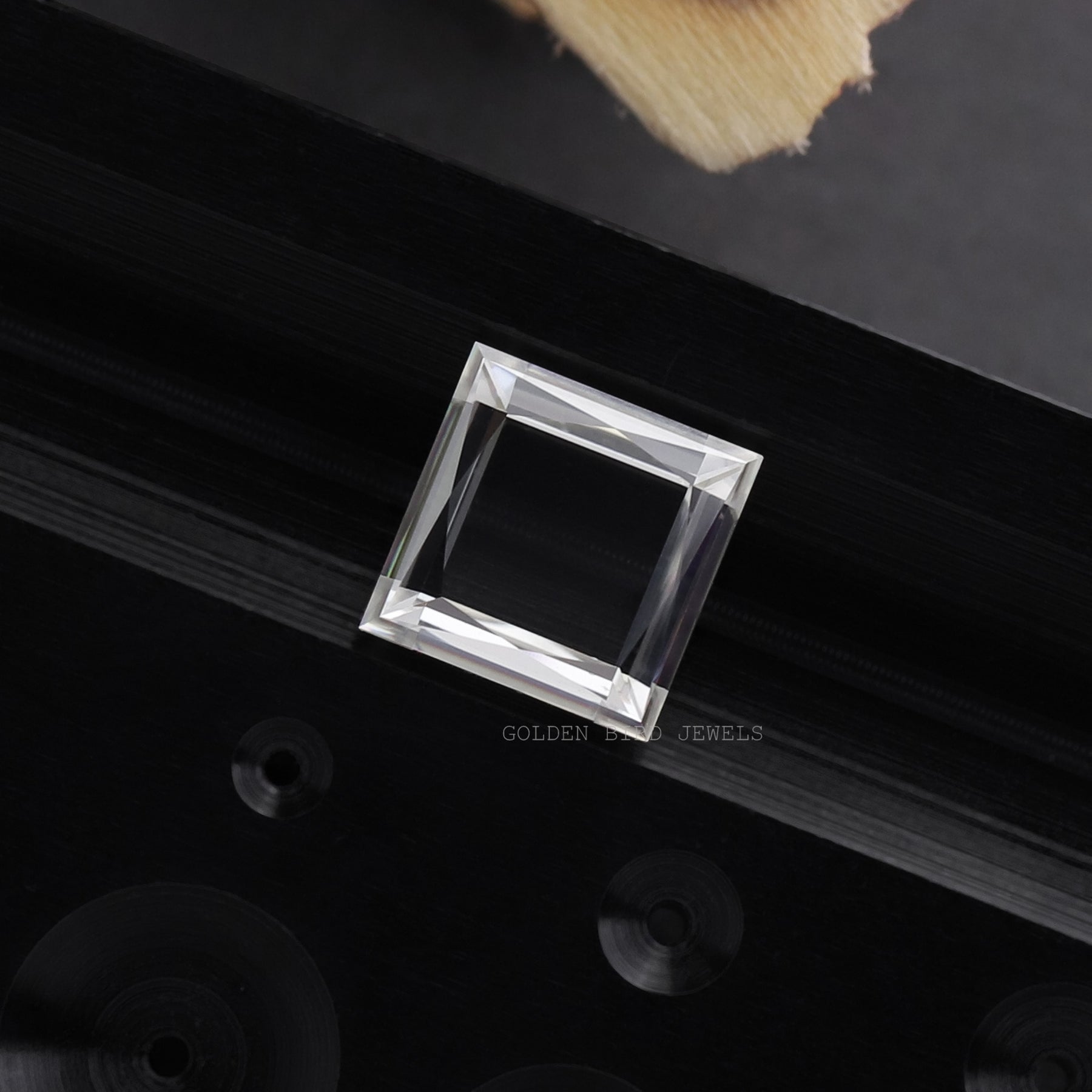 [Portrait Princess Shaped Loose Moissanite Stone]-[Golden Bird Jewels]