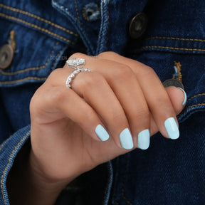 Colorless Radiant Cut Moissanite Half Eternity Matching Band
