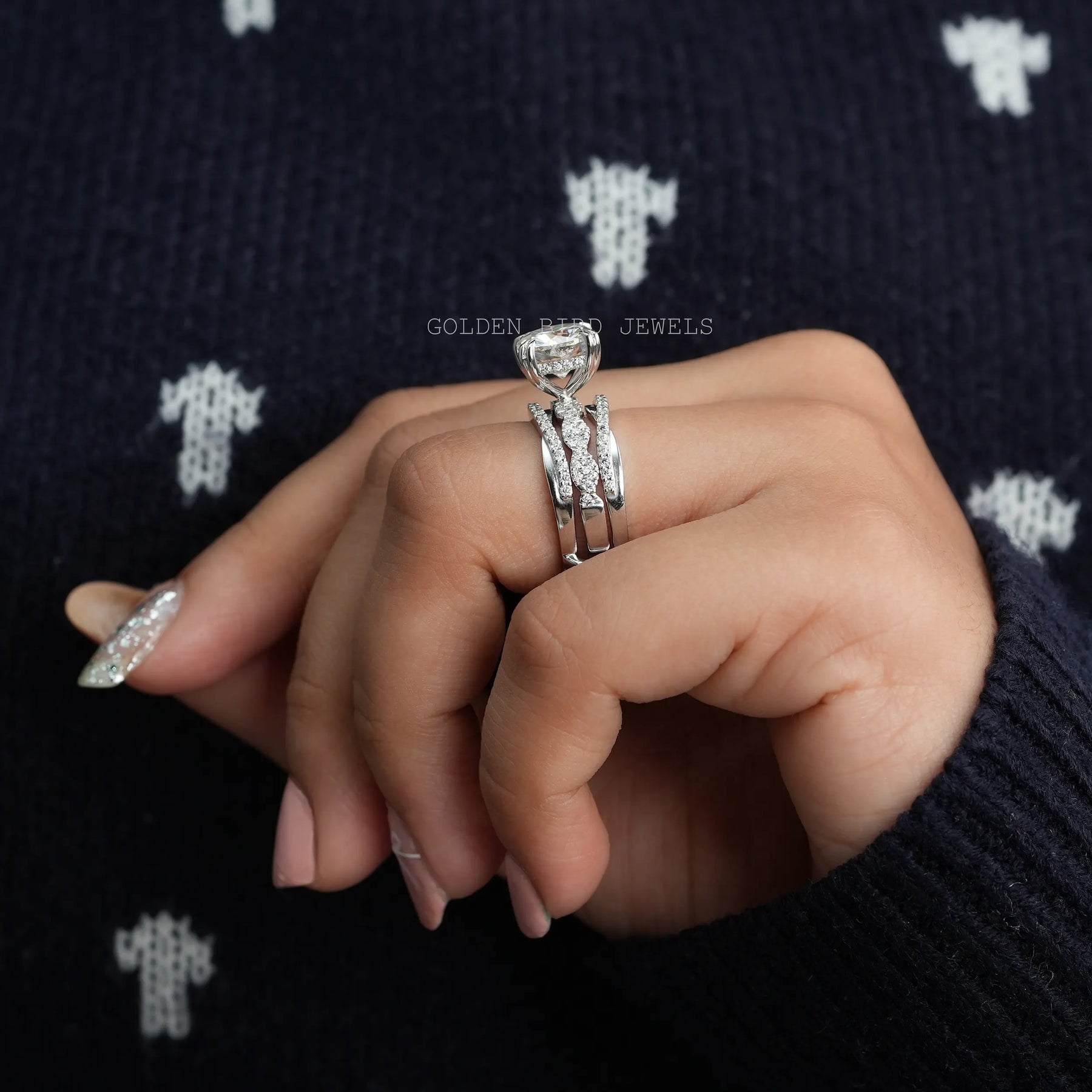 Moissanite wedding sets deals