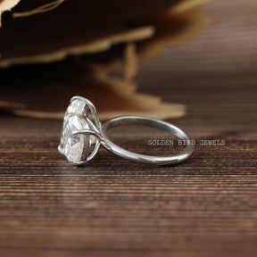 Pear & Oval Cut Moissanite You And Me Ring For Her