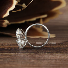 Pear & Oval Cut Moissanite You And Me Ring For Her
