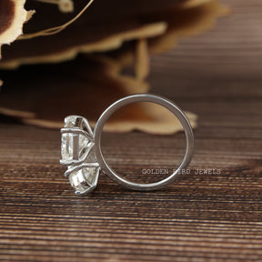 [Toi Moi Marquise & Radiant Cut Moissanite Ring]-[Golden Bird Jewels]