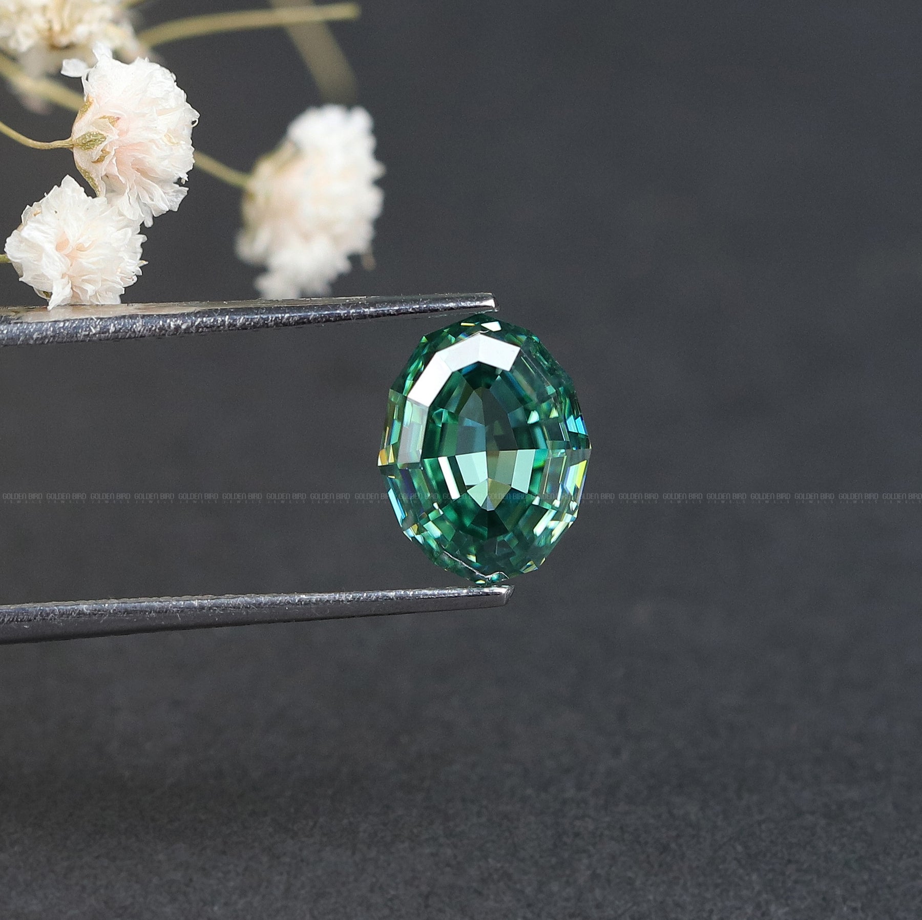 [Moissanite Oval Cut Loose]-[Golden Bird Jewels]