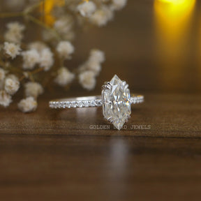 2.50 CT Colorless Marquise Cut Solitaire Engagement Ring
