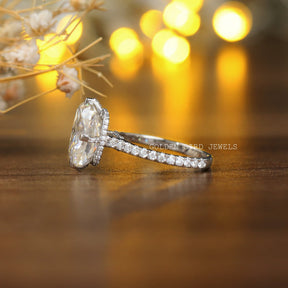 [6.60 CT Cushion Cut Moissanite Engagement Ring]-[Golden Bird Jewels]