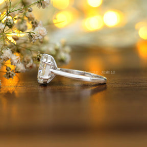 3 Carat Six Prong Cushion Cut Moissanite Engagement Ring