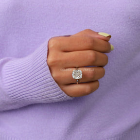2 Carat Cushion Cut Moissanite Solitaire Ring