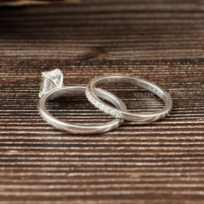 View of Emerald Cut Engagement Ring  Set In White Gold