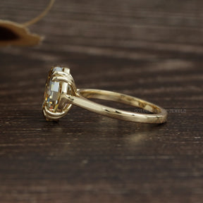 [Fancy Cut Moissanite Solitaire Engagement Ring For Women]-[Golden Bird Jewels]