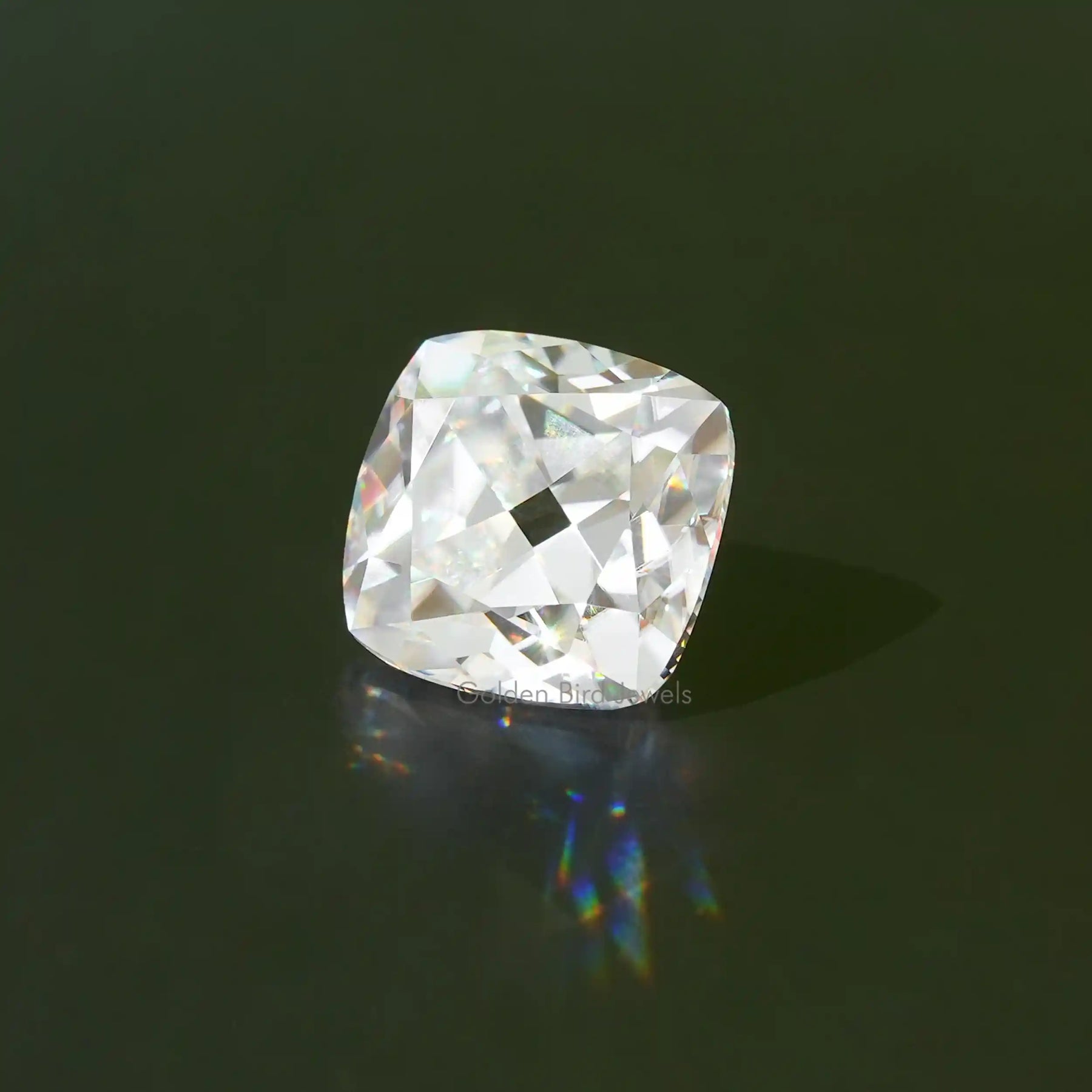 Old Cut Colorless Moissanite Loose Stone