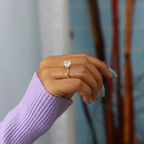 [Moissanite Toi Moi Engagement Ring Made Of Prongs Setting]-[Golden Bird Jewels]