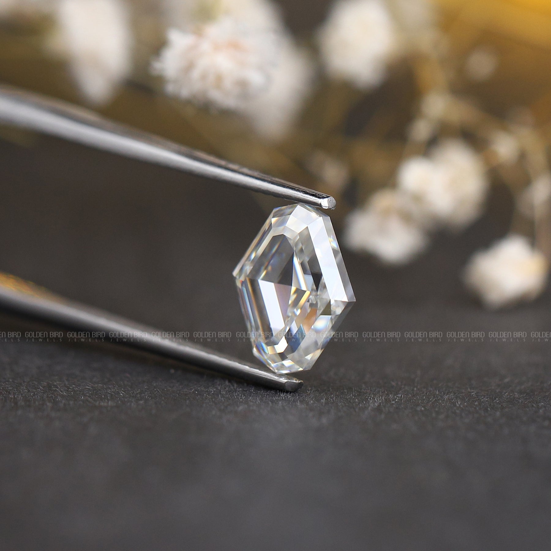 Step Cut Moval Moissanite Loose Stone