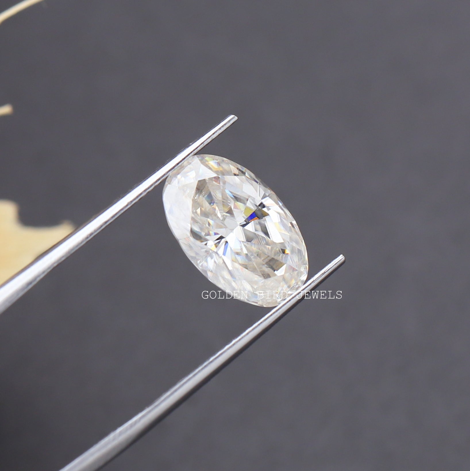 5.14 Carat Oval Cut Crushed Ice Moissanite Loose