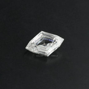 Close-Up View of Marquise Shaped Loose Moissanite  In White  