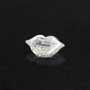 View of Antique Lips Cut Moissanite In White