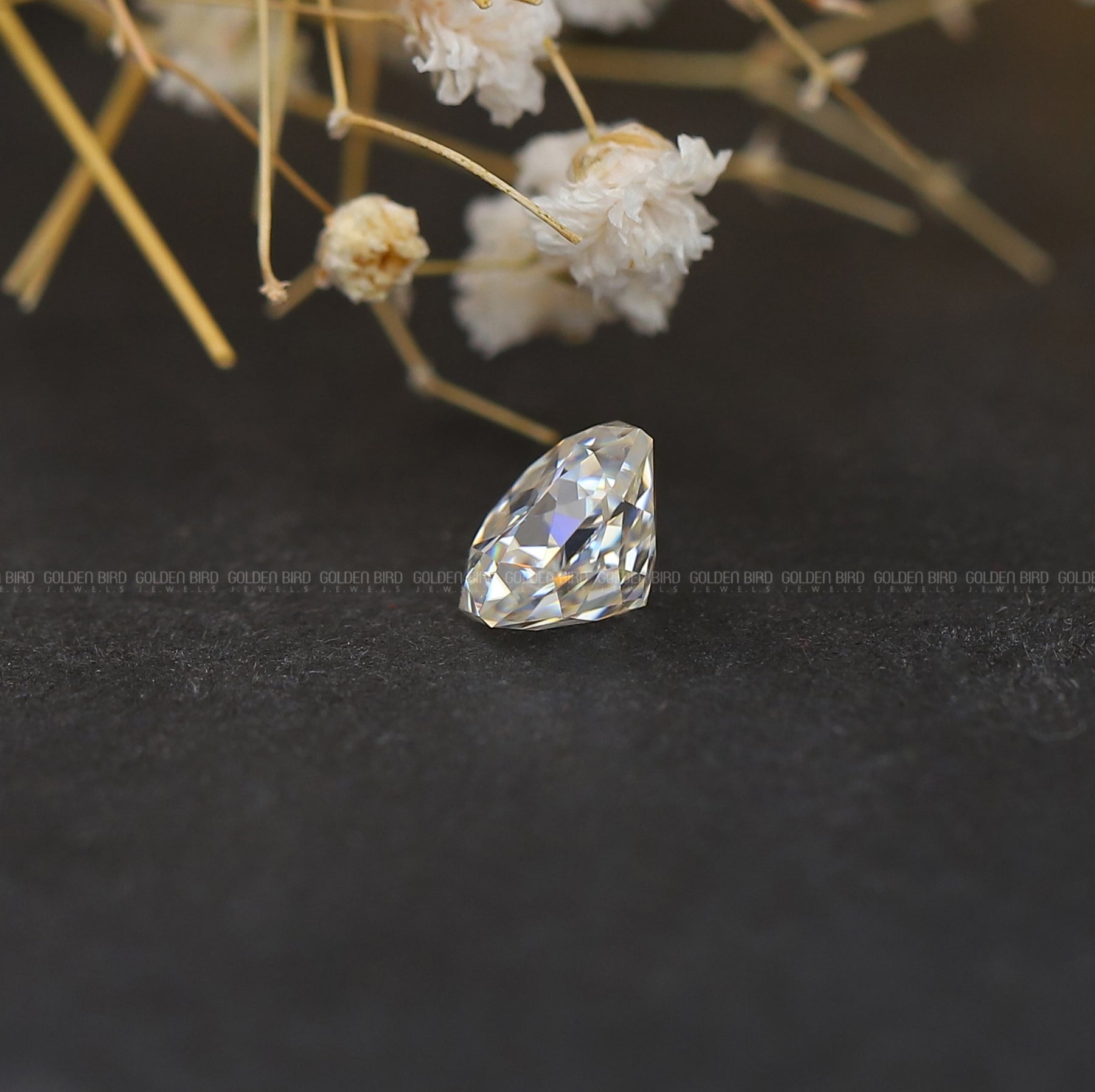 [Moissanite Octagon Cut Loose Stone]-[Golden Bird Jewels]