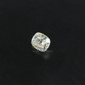 Left Side View Of Old Mine Cushion Cut With VVS Clarity Loose Moissanite Stone