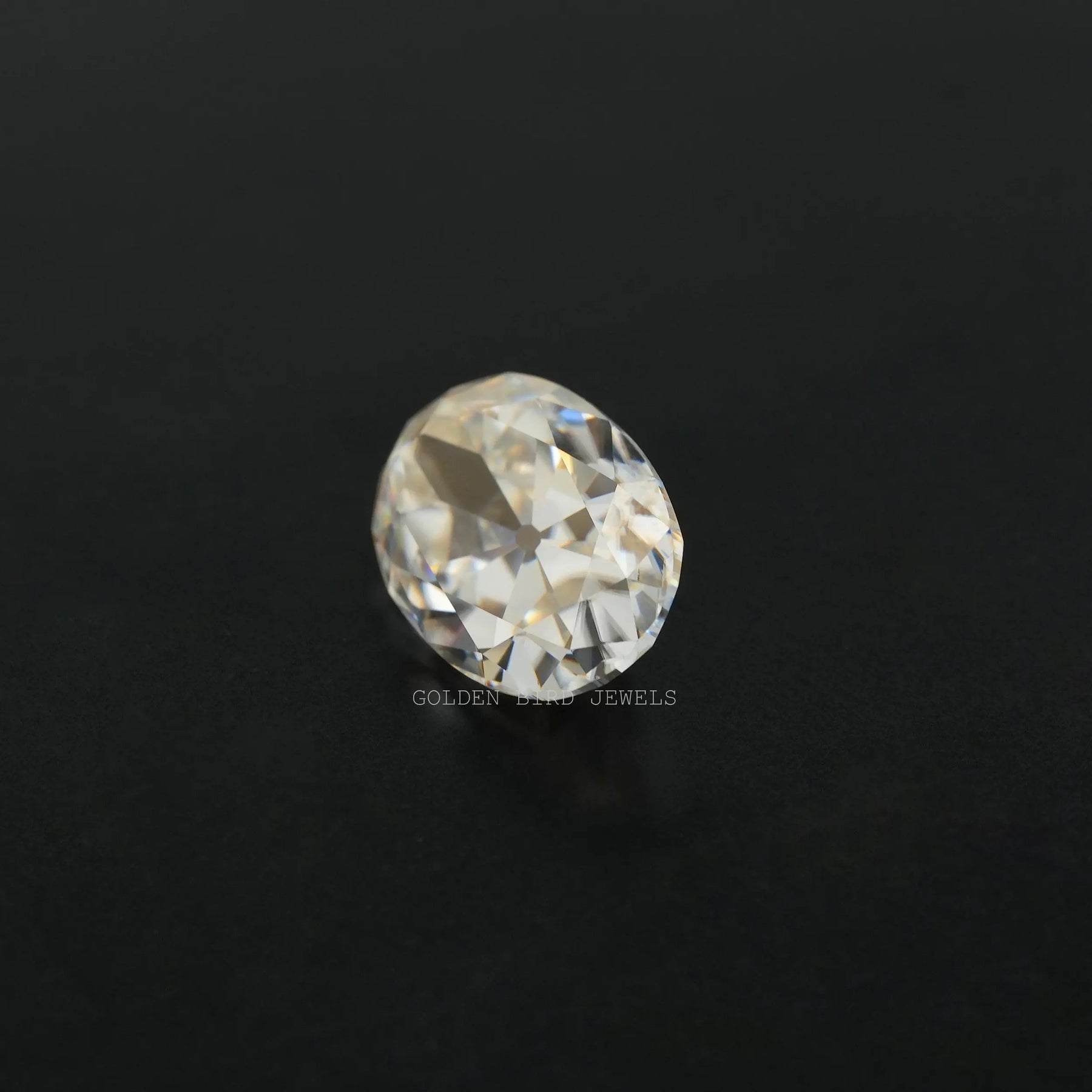 Side View Of Old Mine Cut Oval Shaped Loose Moissanite