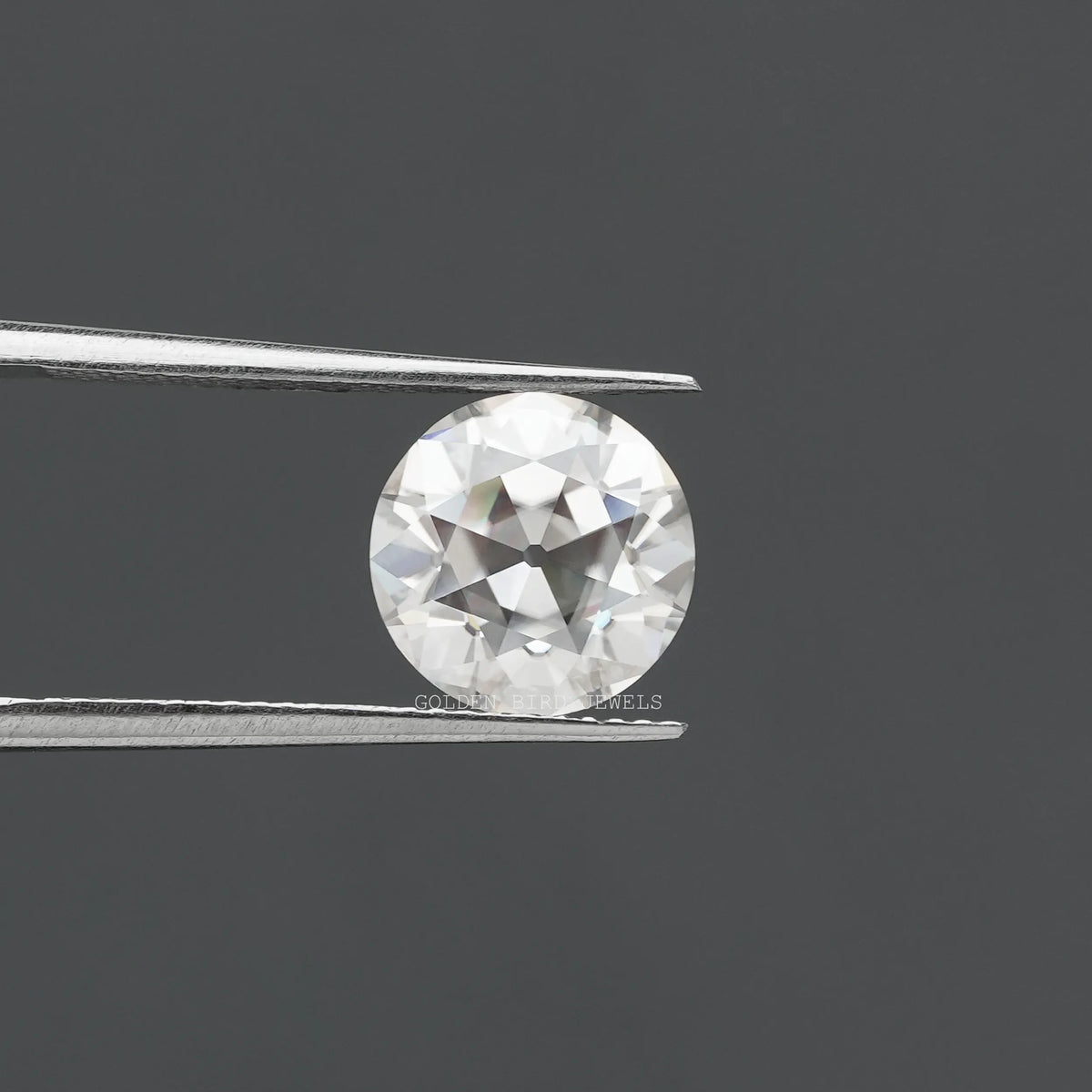 In tweezer 3.28 Carat Colorless old European round cut loose moissanite diamond