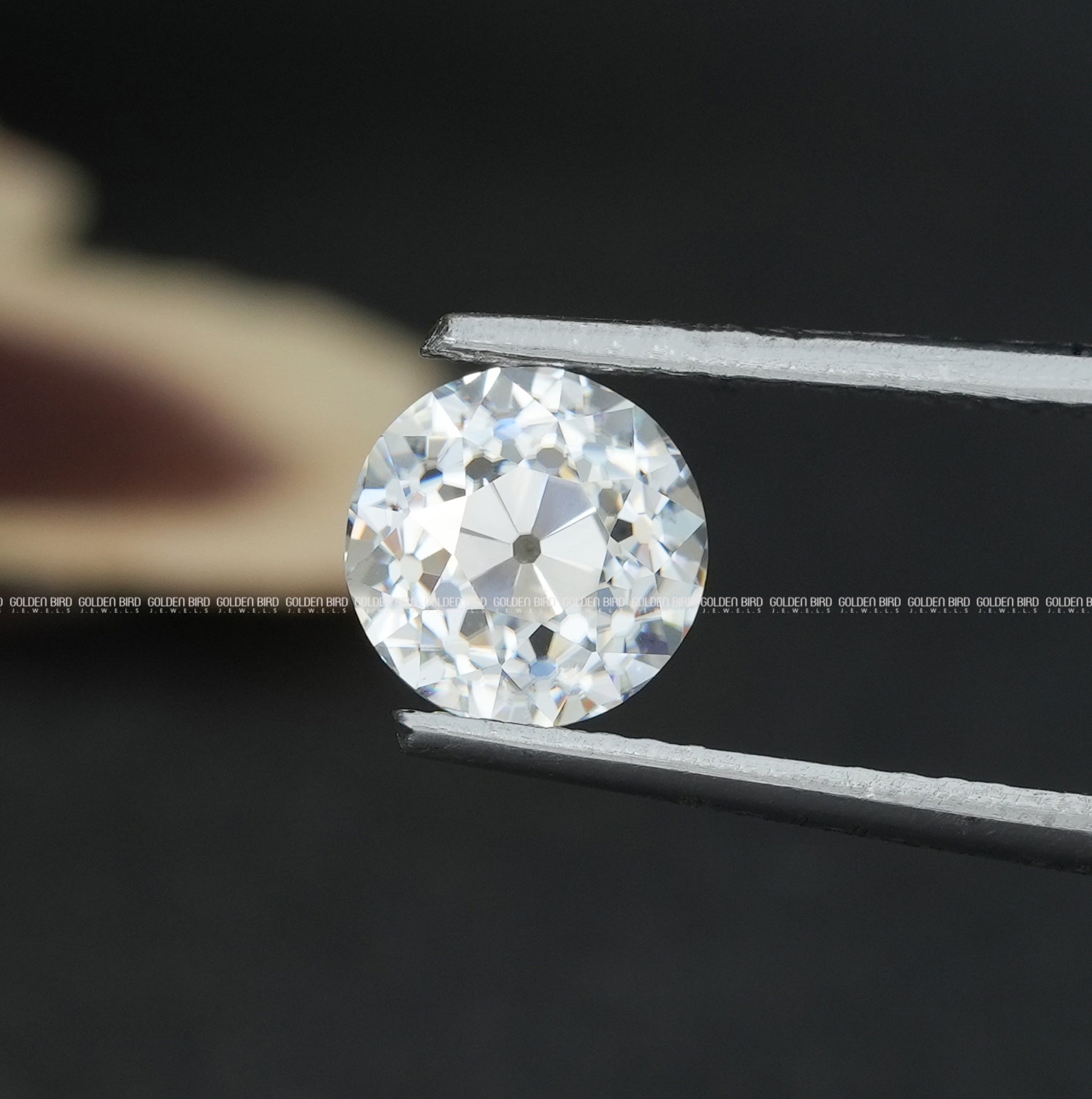 [Colorless  Round Cut Loose Moissanite Stone]-[Golden Bird Jewels]