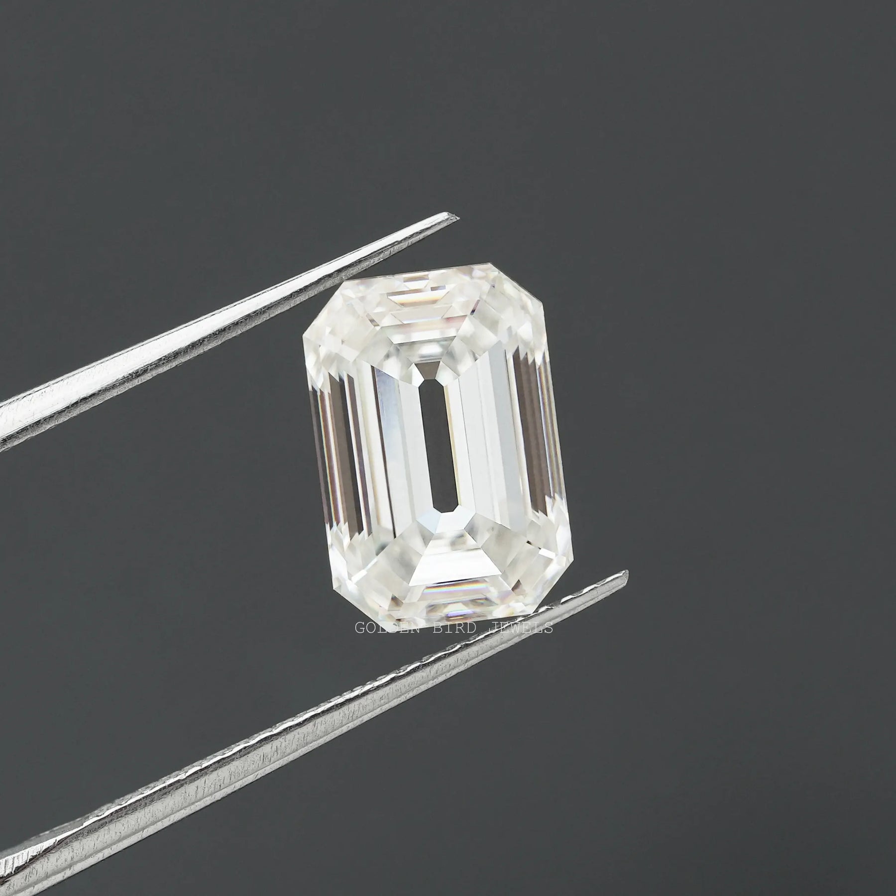 [Old Mine Emerald Cut Loose Moissanite]-[Golden Bird Jewels]