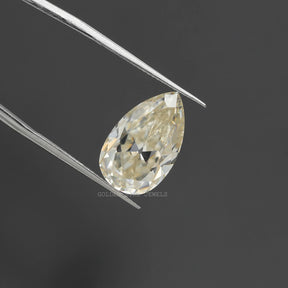 In tweezer 8.11 CT Old Mine Pear Cut Lab Grown Moissanite Stone