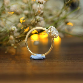 Right Side View Of Pear Moissanite Engagement Ring
