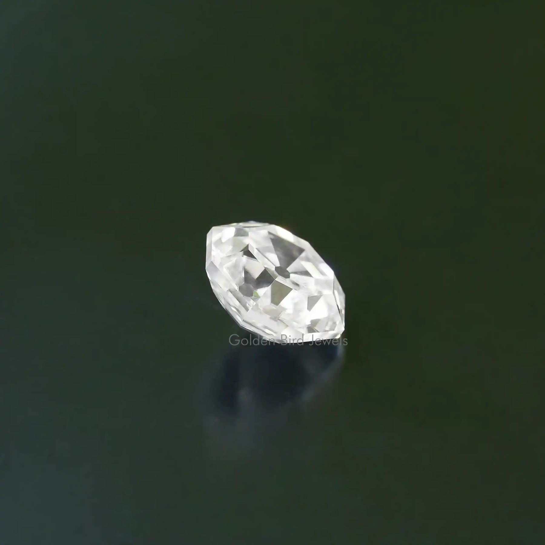 Side View Of 2.21 Carat Old Single Cut Loose Moissanite Loose Diamond