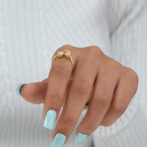 [Moissanite Toi Moi Moissanite Vitage Style Ring]-[Golden Bird Jewels]