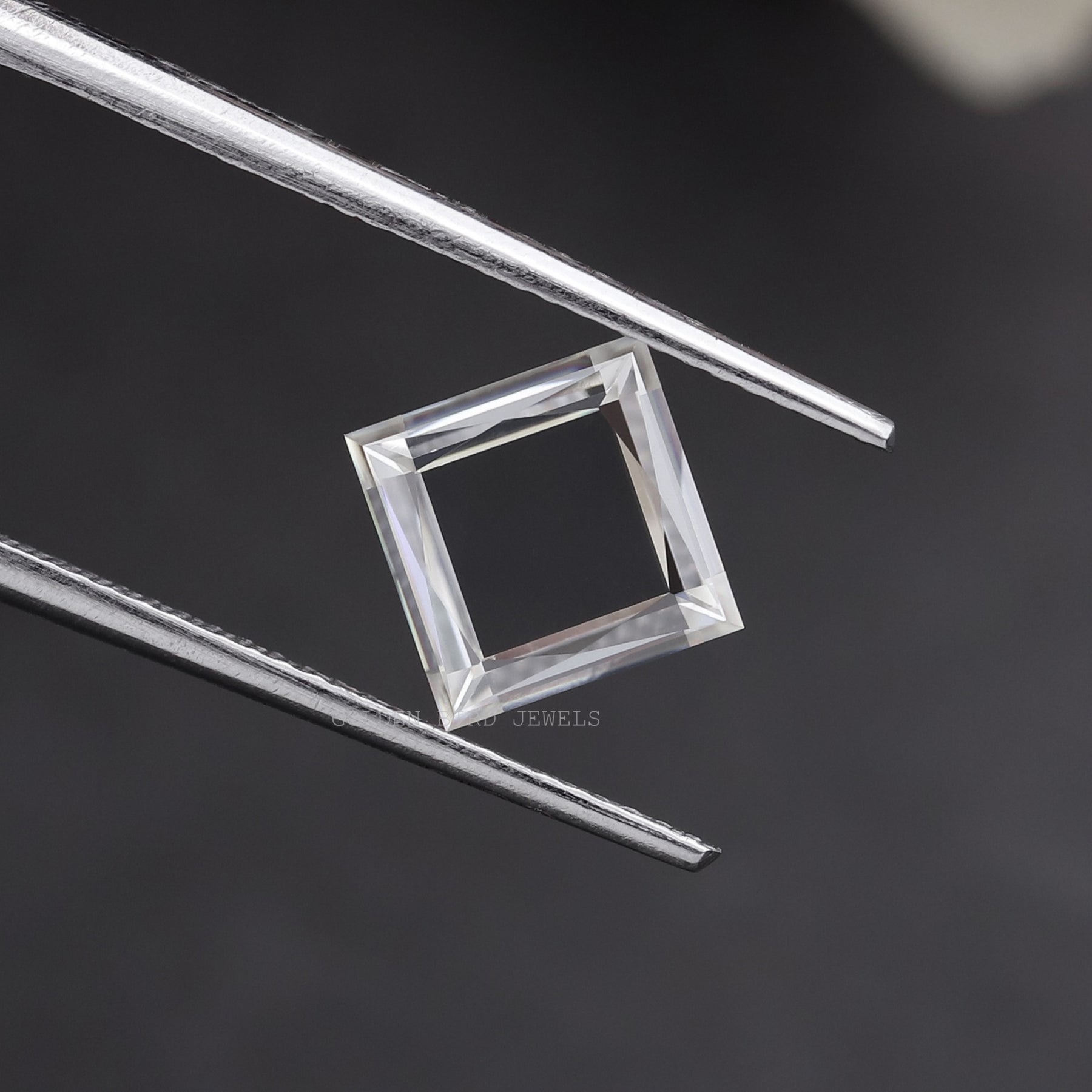[Colorless Princess Cut Loose Moissanite]-[Golden Bird Jewels]
