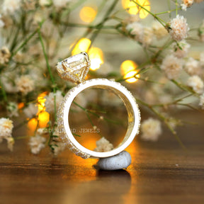 [Vintage Radiant Cut Moissanite Wedding Ring]-[Golden Bird Jewels]
