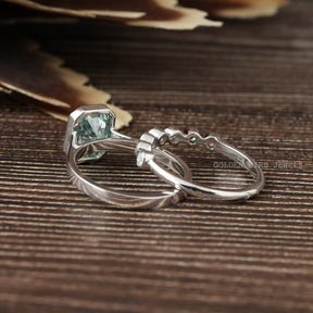 Radiant Cut Moissanite Engagement Ring In White Gold