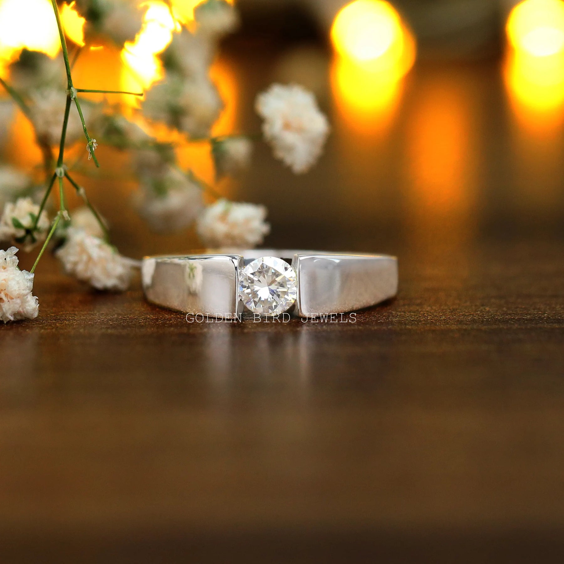 3 Sided Tension Set Split Shank Pave Diamond Engagement Ring – bbr274
