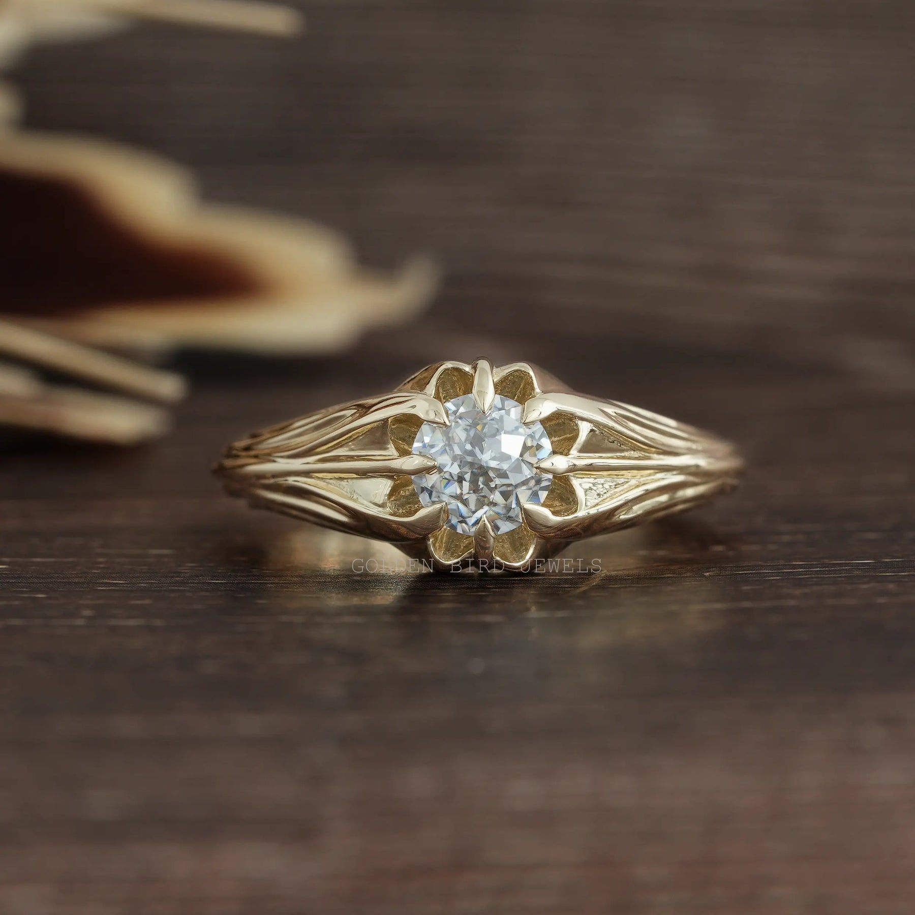 Art deco moissanite engagement ring deals