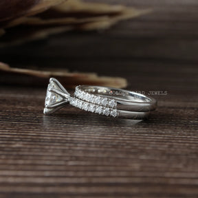 Round Cut Moissanite Bridal Wedding Ring Set