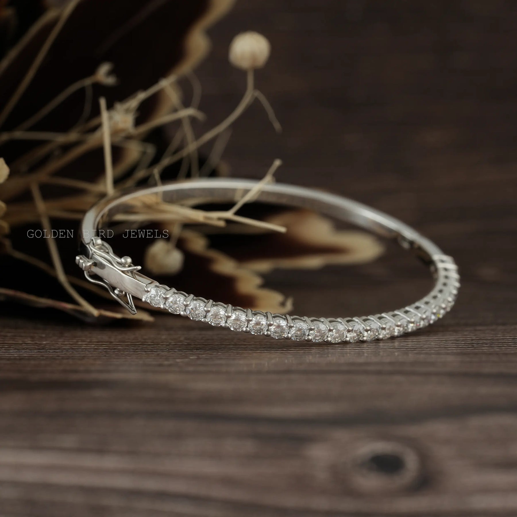 [This bracelet made of round cut stones]-[Golden Bird Jewels]