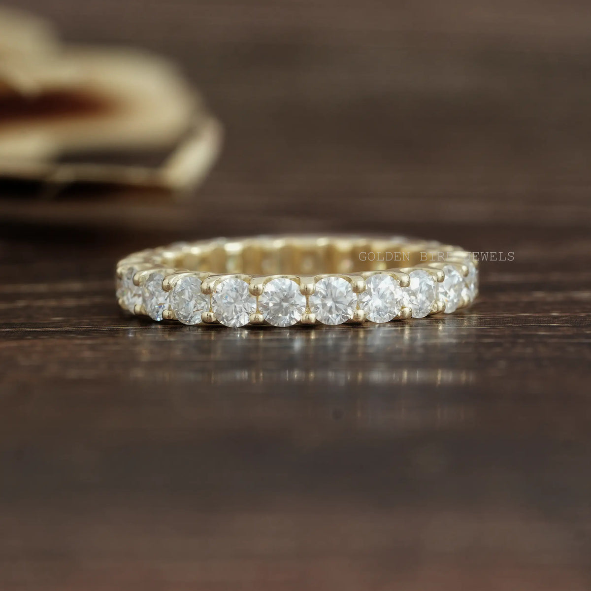 Round Moissanite Full Eternity Wedding Band